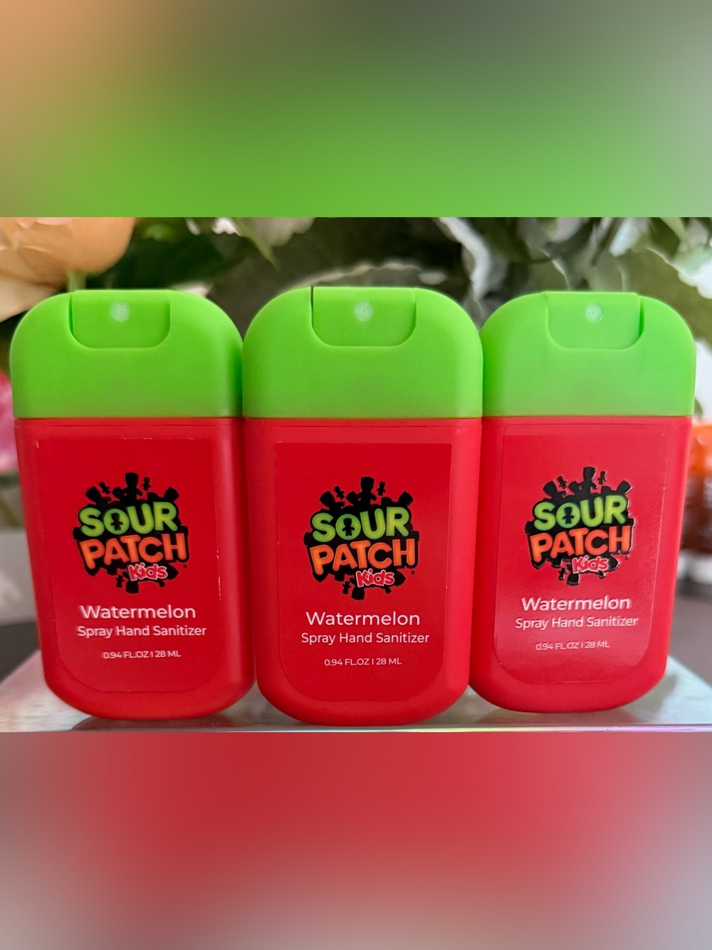 🆕🍉 SOUR PATCH KIDS WATERMELON SCENTED HAND SANITIZER SET. BRAND NEW.